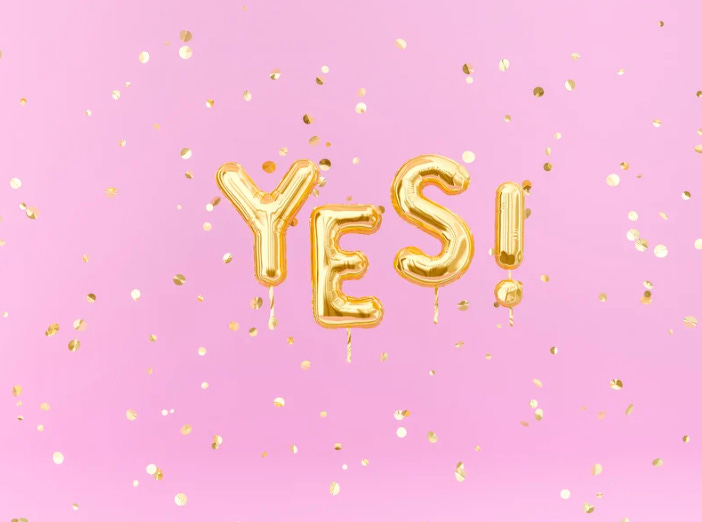 yes gold balloons and sparkles