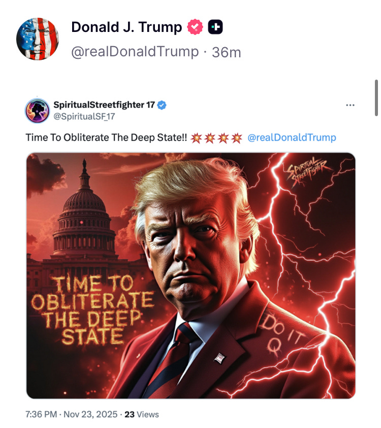 Time to obliterate the deep state!