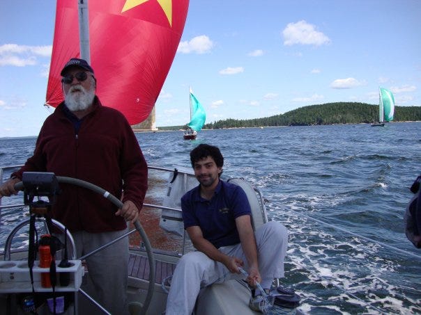 Two people on a boat

Description automatically generated