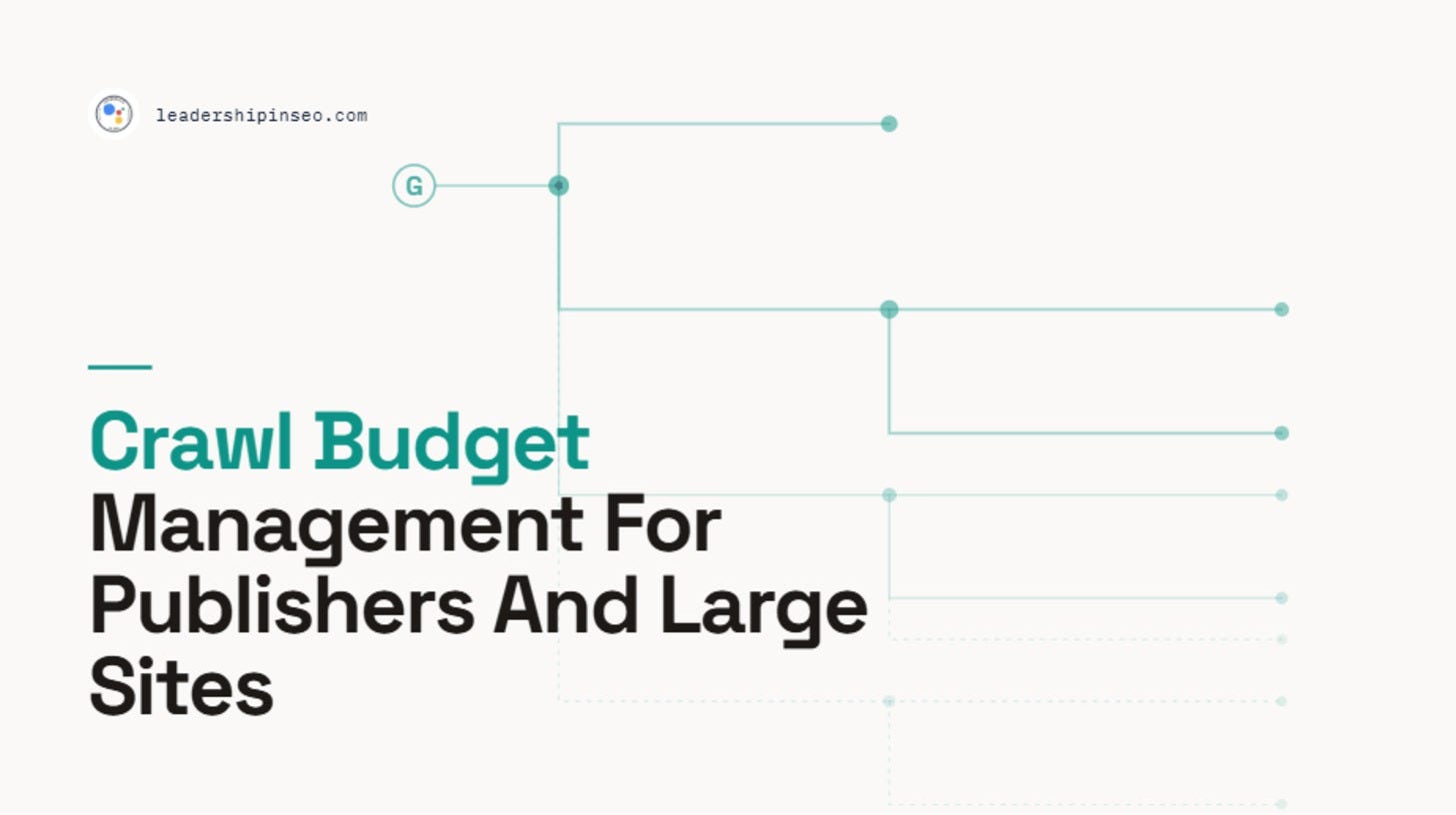 Crawl budget management Crawl budget management