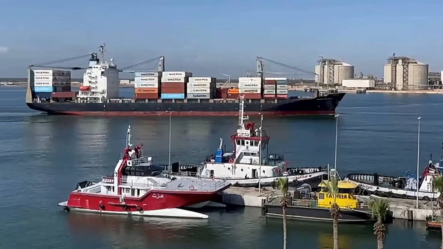 A view of the Damietta Port in Egypt where a drone attack caused fire on two ships, in this undated social media video obtained by Reuters on July 30, 2026. A view of the Damietta Port in Egypt where a drone attack caused fire on two ships, in this undated social media video obtained by Reuters on July 30, 2026.