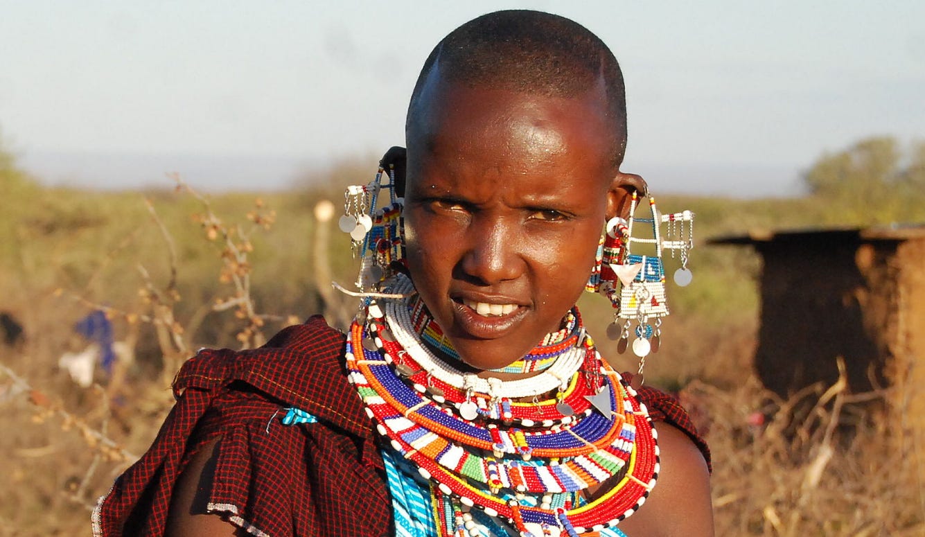 A Masai girl in Kenya. Wikimedia Commons