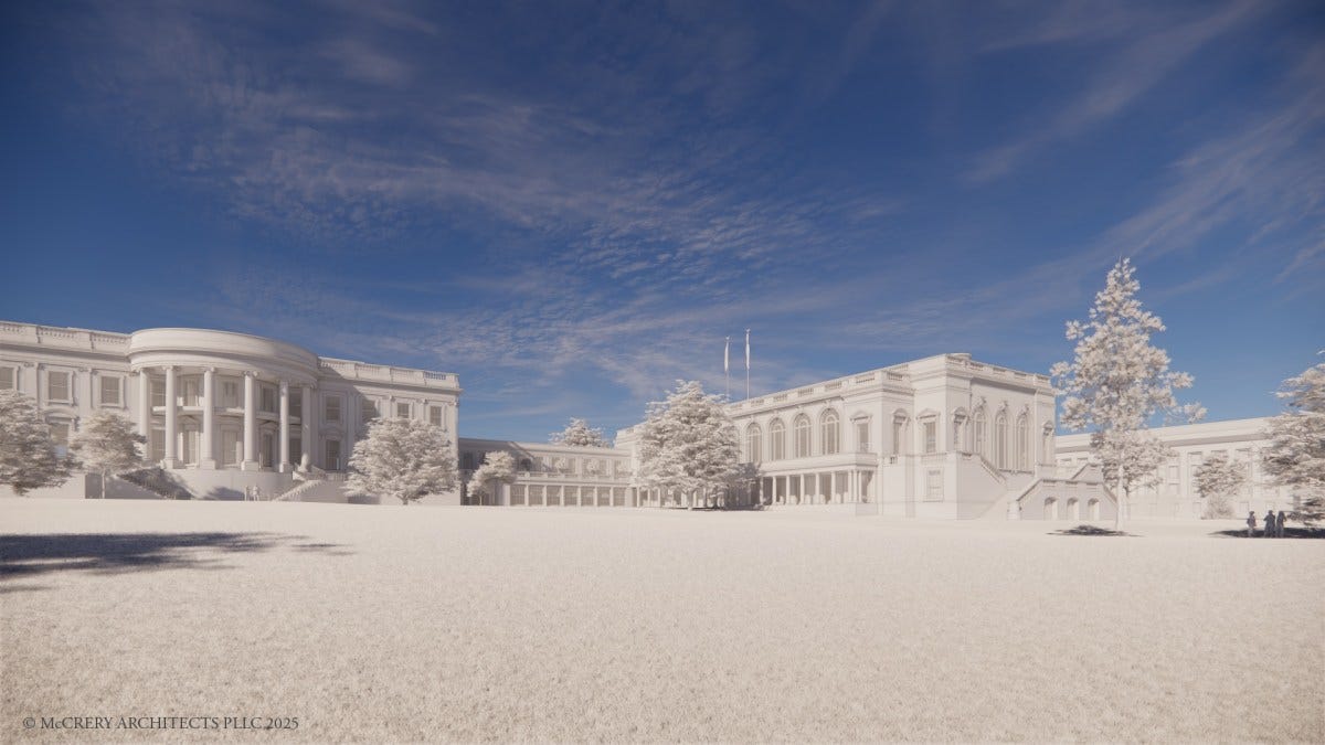 White House State Ballroom - Exterior View from Southwest