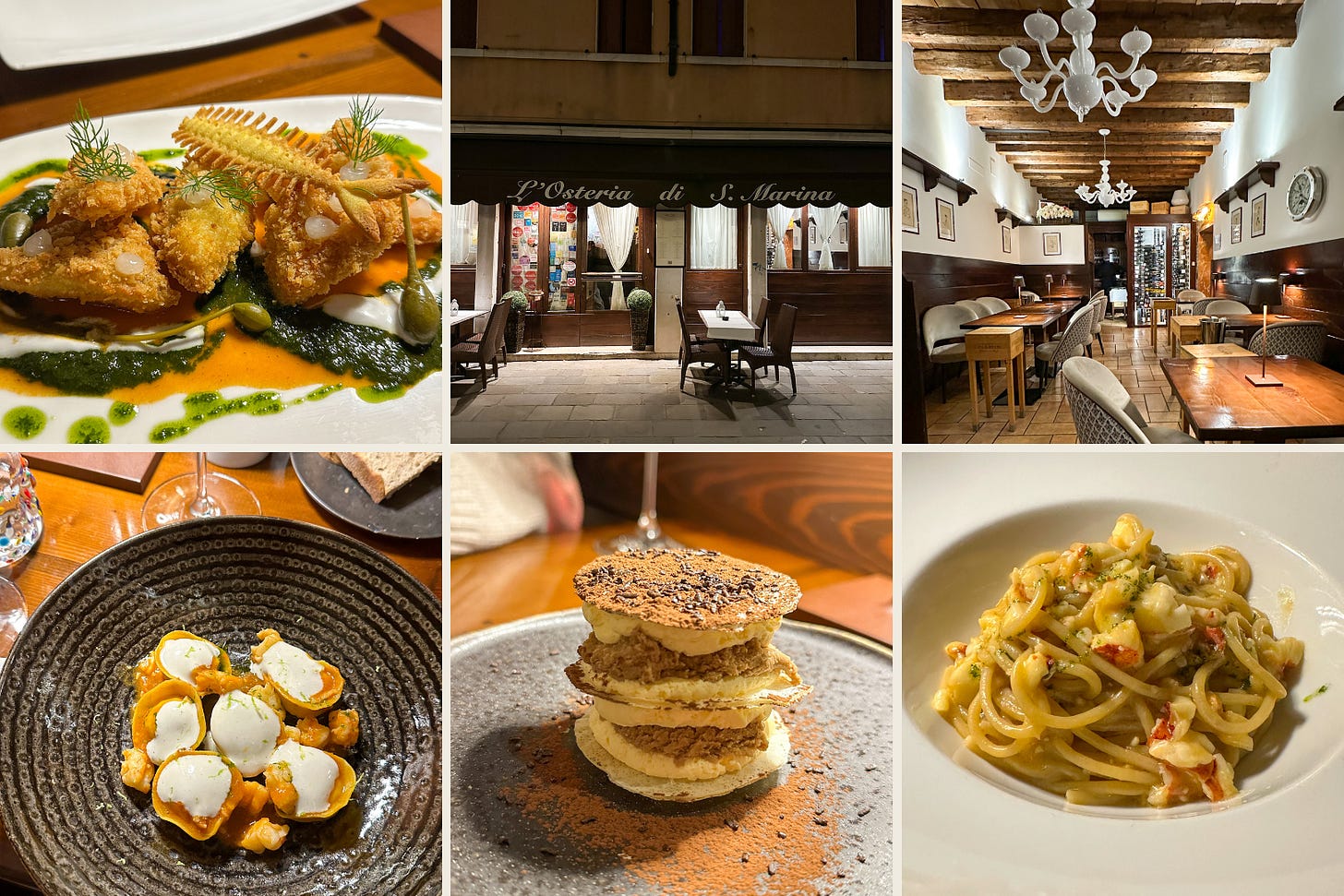 this is a picture of l'osteria di santa marina restaurant in the best venice travel guide for italy