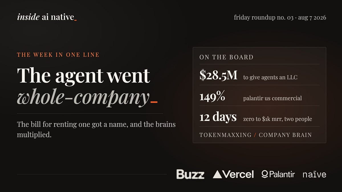 This Week in AI Native Companies #3: The whole-company agent arrives
