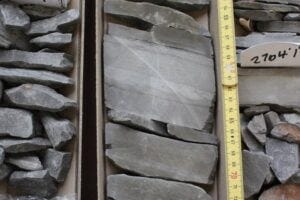 Scientists analyzed mercury levels from core samples from the Mochras Farm (Llanbedr) borehole in Wales to estimate how much and how rapidly carbon was released during ancient volcano events in Earth's history Credit: Stephen Hesselbo. All Rights Reserved.