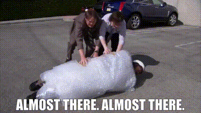 YARN | Almost there. Almost there. | The Office (2005) - S09E19  Stairmageddon | Video gifs by quotes | f0fe83c7 | 紗
