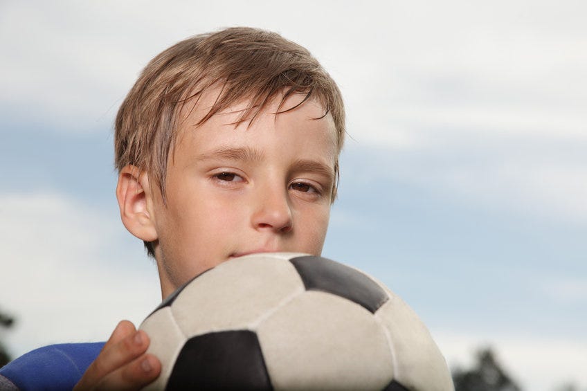 Boy with soccer ball