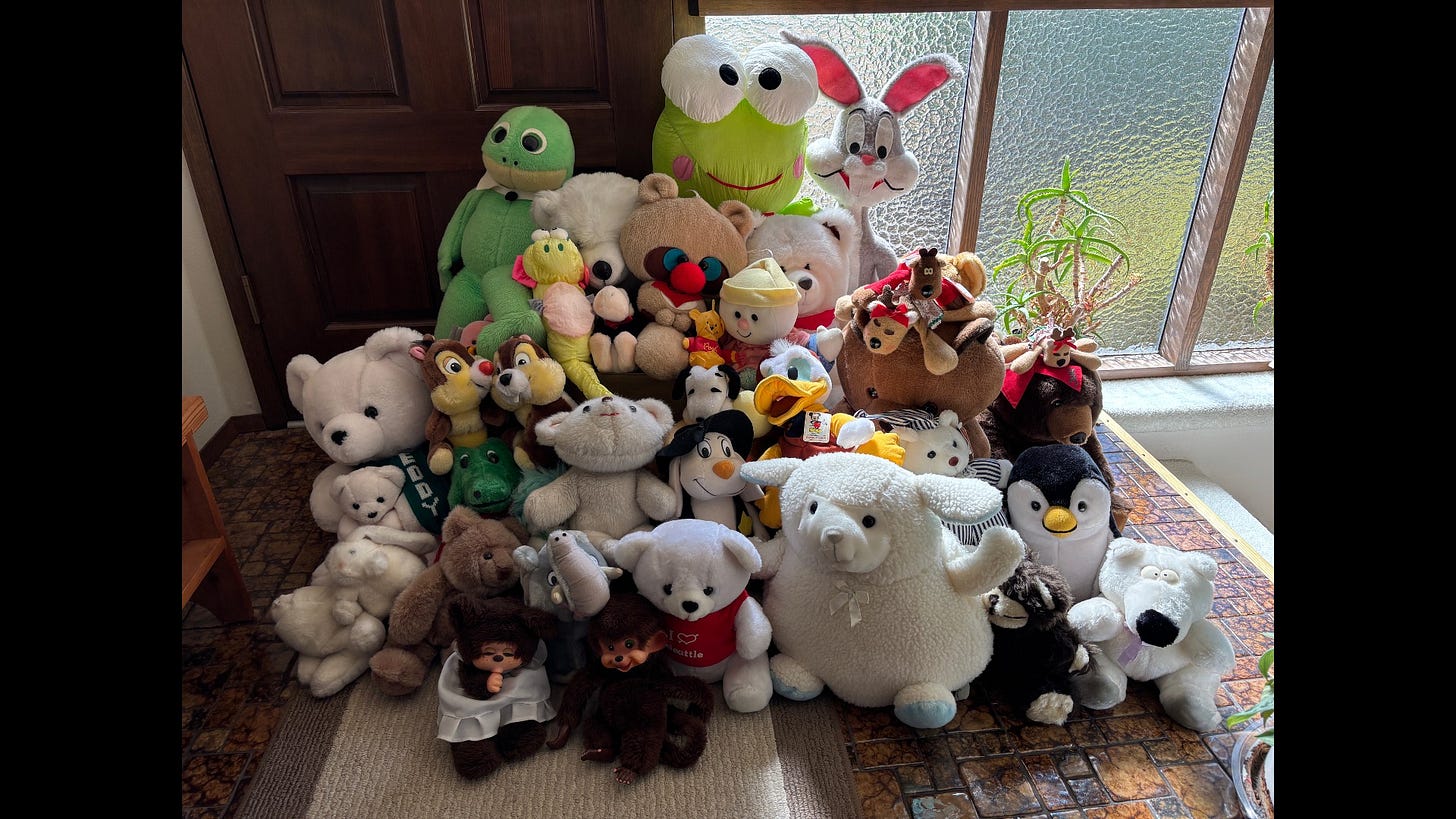 Marsha stuffed animals about to leave for a new home Marsha stuffed animals about to leave for a new home