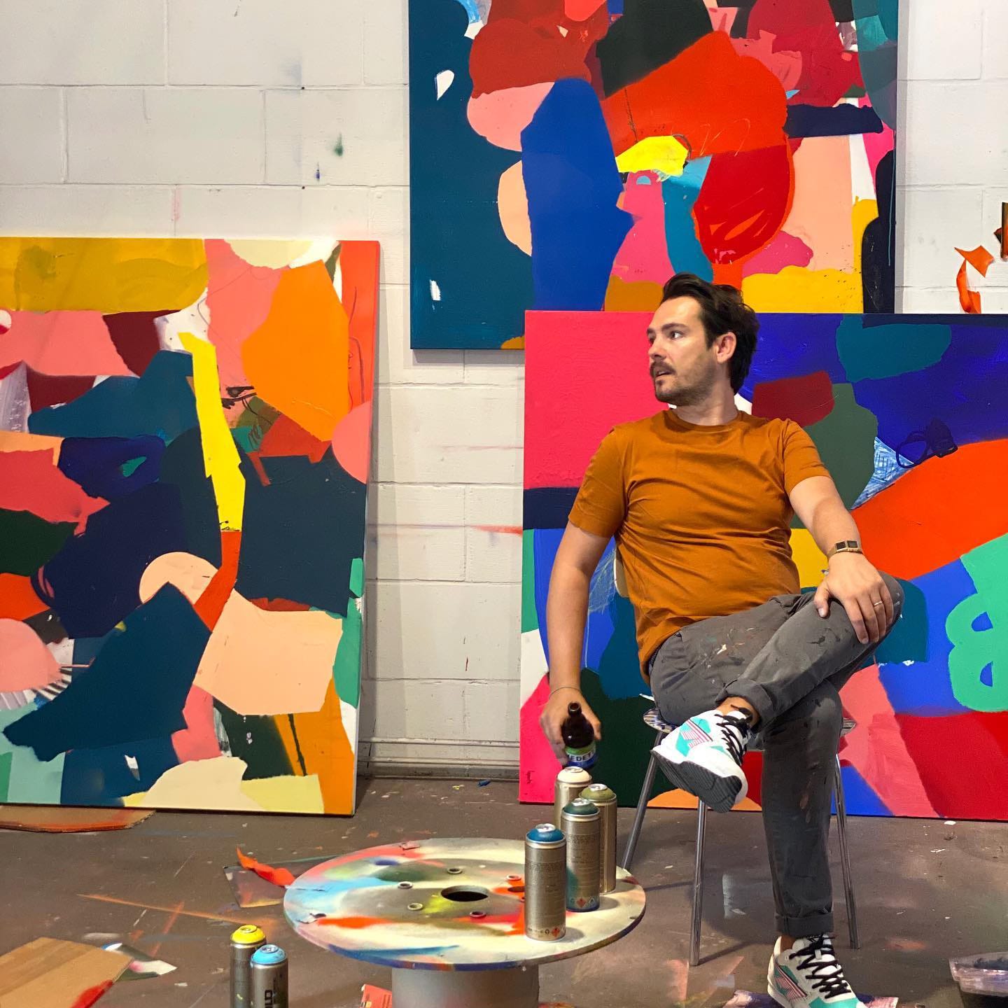 Laurent in zijn atelier