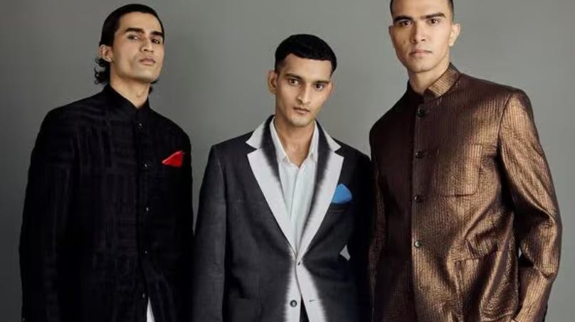green emerald velvet dress Buy White Satin Silk Indo Western Set For Men With Pastel Embroidery| KALKI  Fashion Uk| KALKI Fashion India main image 0