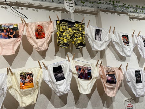 Art Installation with Knickers - Suzy Starlite