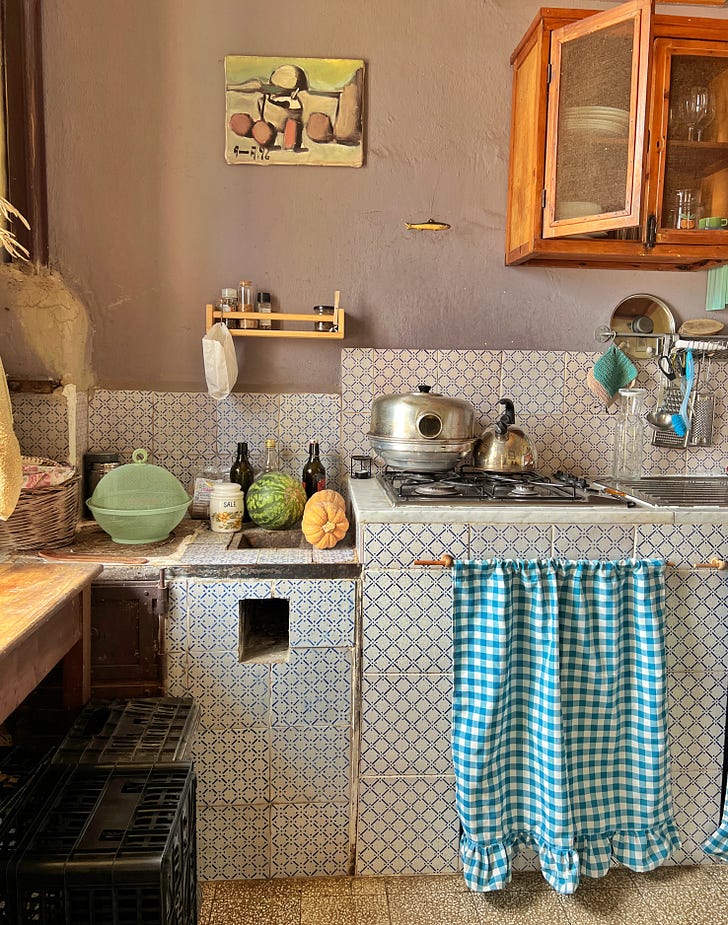 The most perfect kitchen I visited in Sicily.