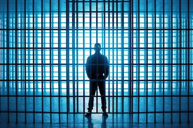 Premium AI Image | Man in prison Generative Ai