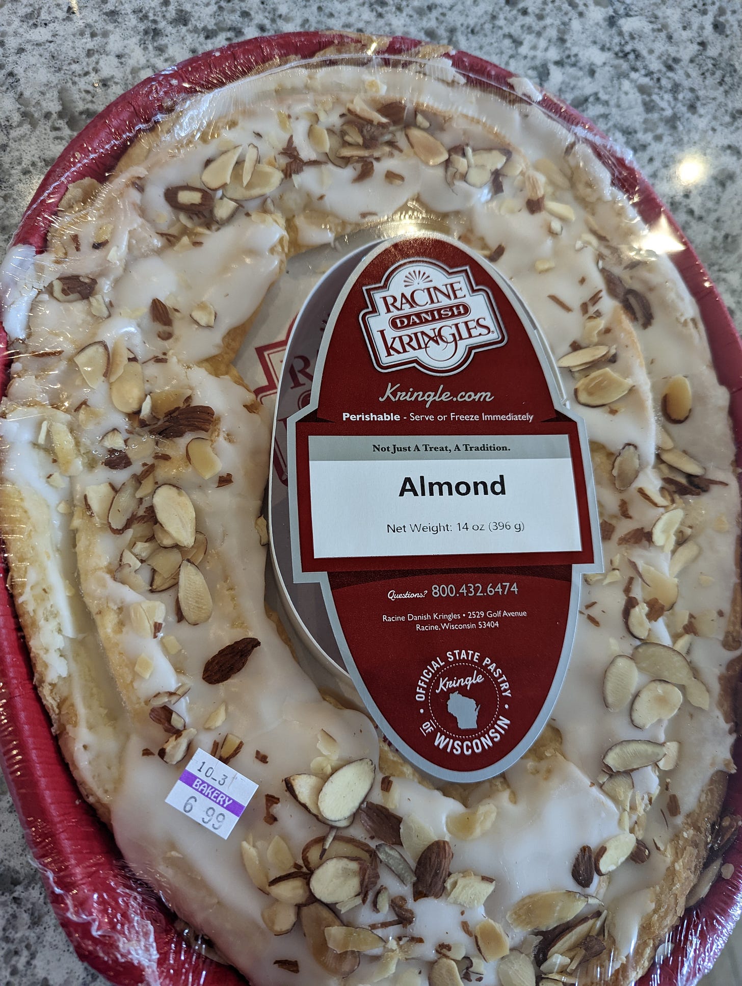 A circular-shaped pastry