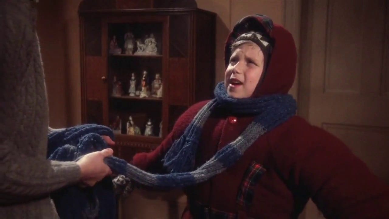 A Christmas Story Randy snow outfit scene