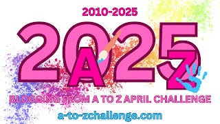 #AtoZChallenge 2025 Rectangular Banner