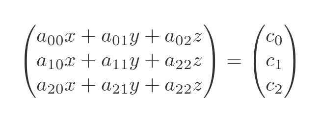 Using matrices to solve simultaneous equations automatically