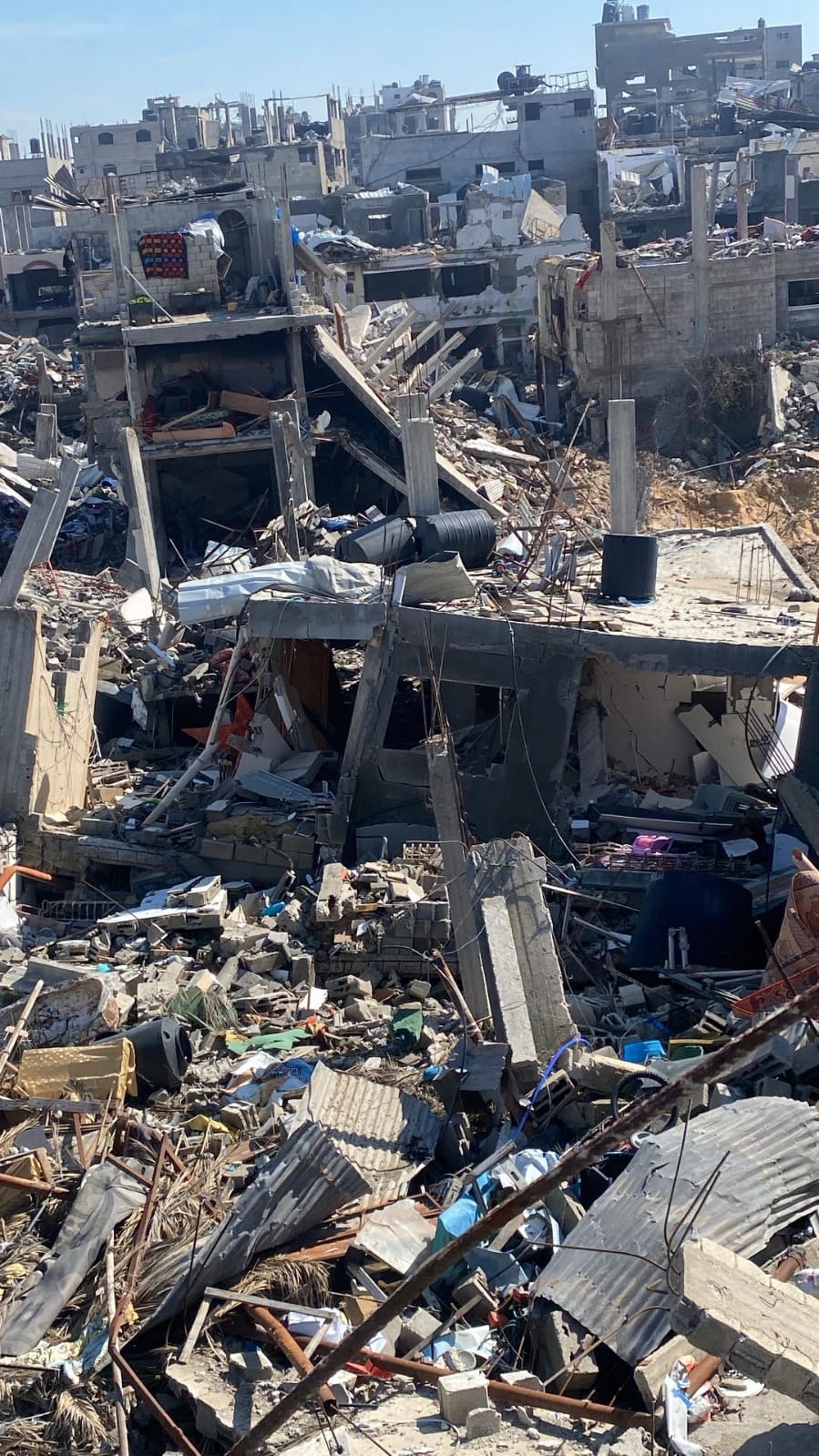 the remains of bombed buildings