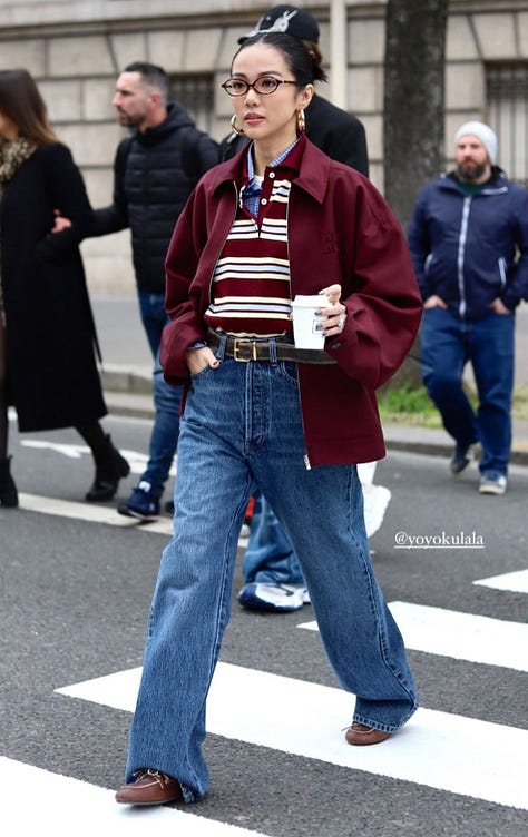 people wearing rugby shirt layered and jeans