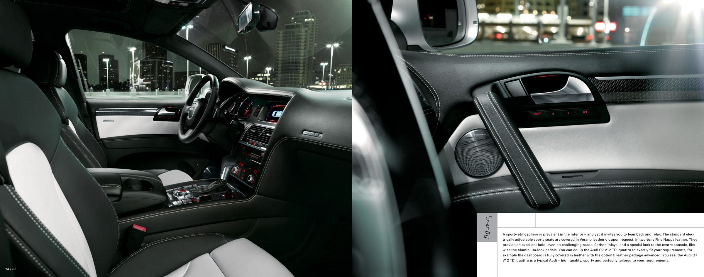 Audi Q7 V12 TDI quattro 2011 brochure interior