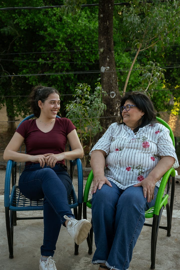 Julia Mendieta, a survivor of criadazgo, poses for photos at her home for The Paraguay Post
