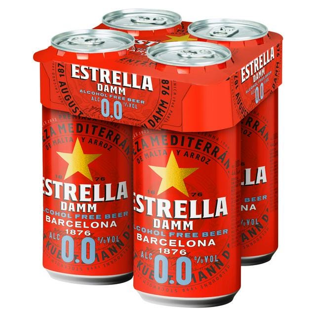 Estrella Damm Alcohol Free Beer Barcelona 440ml | Sainsbury's