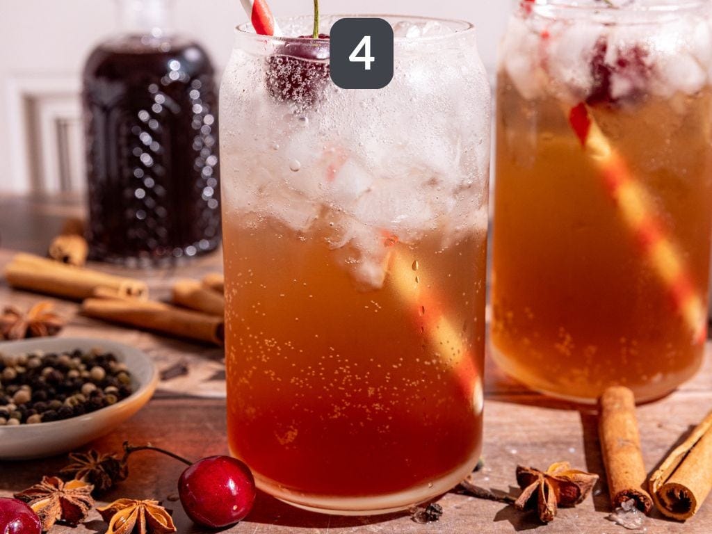 Homemade Dr. Pepper Step 4 - mix the syrup with sparkling water. Homemade Dr. Pepper Step 4 - mix the syrup with sparkling water.