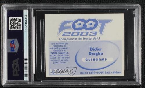 2002-03 Panini Foot Stickers Didier Drogba PSA 8 - Picture 2 of 3