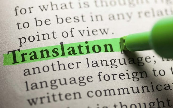 This may contain: the word translation highlighted in green on an open book This may contain: the word translation highlighted in green on an open book