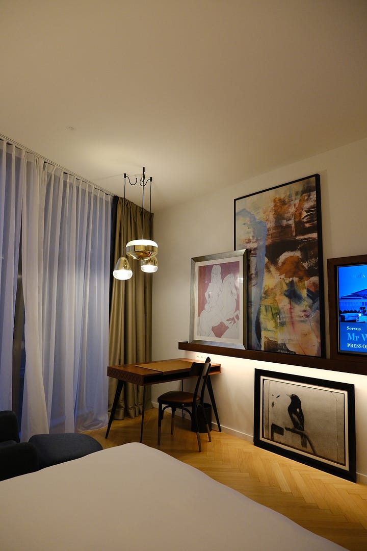 Andaz Vienna hotel lobby and room