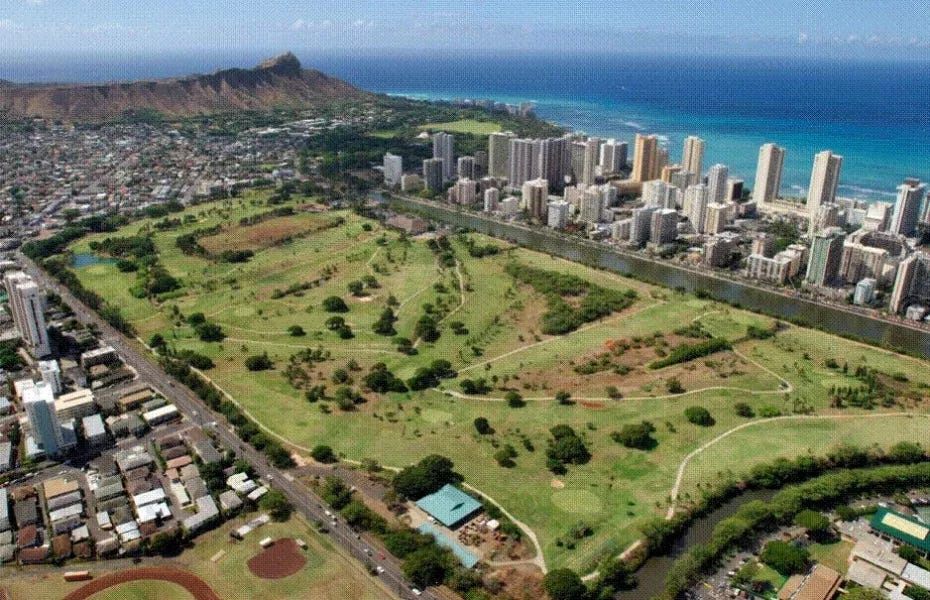 Ala Wai GC: aerial view Ala Wai GC: aerial view