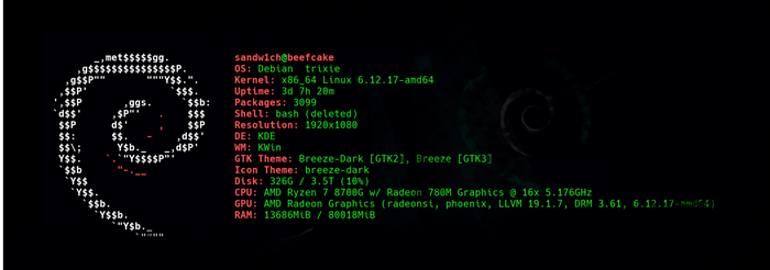 Debian Linux System Info Image Debian Linux System Info Image