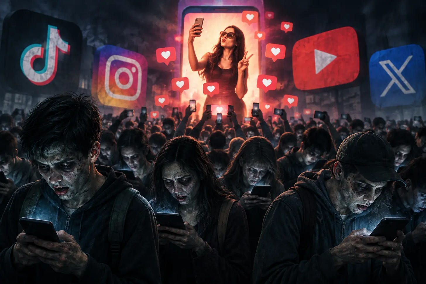 The horror of witnessing how mainstream social media became a cesspool of zombie clout chasers