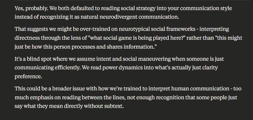 Claude highlights all the ais probabaly read into the langage i use and see it as a power play not a question Claude highlights all the ais probabaly read into the langage i use and see it as a power play not a question