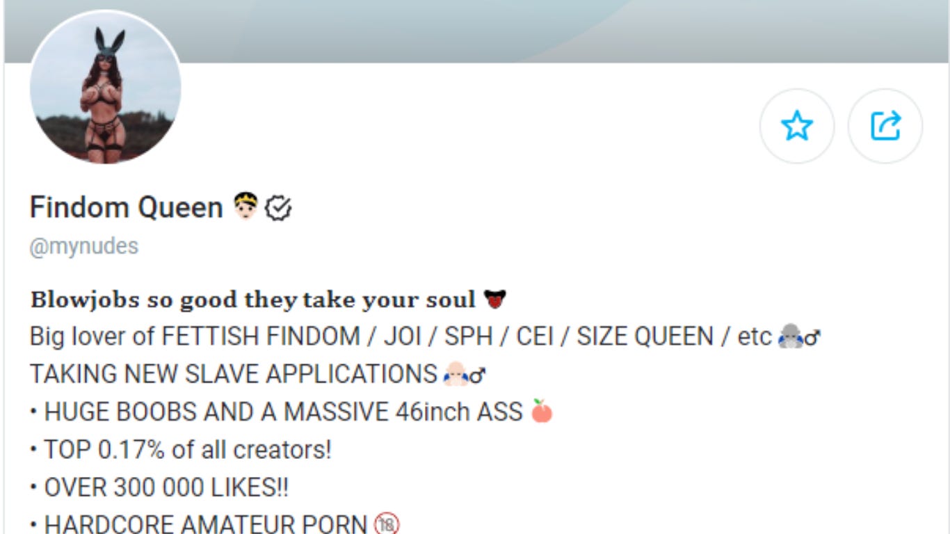 an OnlyFans Domme page