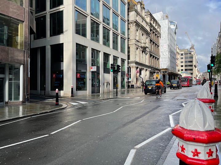 London Stone, in its special alcove, on Cannon Street