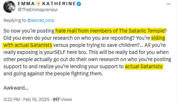 Emma's Hate Smears 3 - Satanic Temple Lies against Veronica