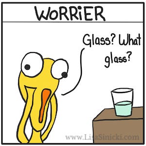 The Glass Is comic essay by Lisa Sinicki