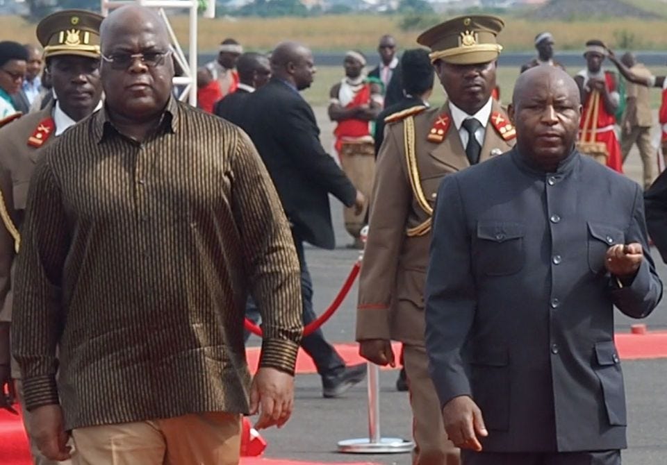 Rights group claims
Burundi has been sending troops and civilians into DR Congo to fight Burundian opposition armed groups in secret mission Rights group claims
Burundi has been sending troops and civilians into DR Congo to fight Burundian opposition armed groups in secret mission