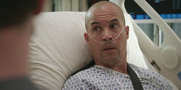 WAlker James looking at Cordell with gun to Cole's head. WAlker James looking at Cordell with gun to Cole's head.