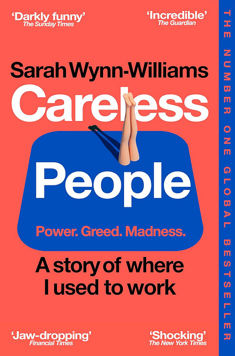 Three book covers. Careless People, The Walking Cure and Humble PI