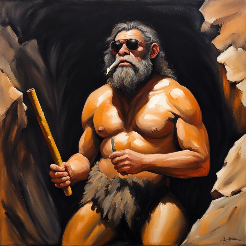 Cave Man with style - Prehistoric Caveman with Modern Twist ... Cave Man with style - Prehistoric Caveman with Modern Twist ...