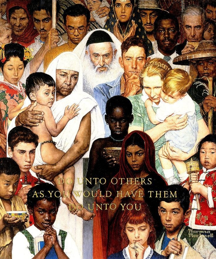 Golden Rule | Norman rockwell art, Norman rockwell prints, Norman rockwell
