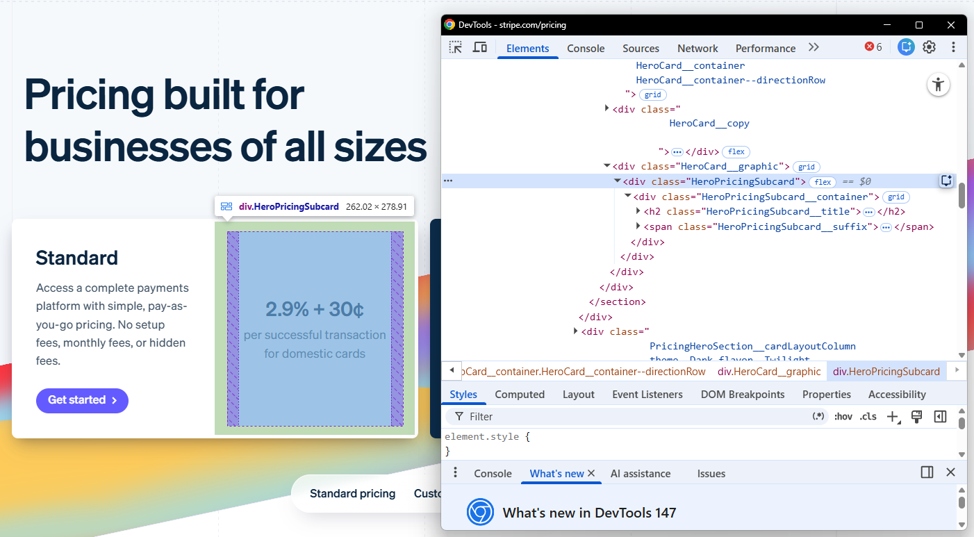 The Stripe’s pricing page your scraper “sees” from the US by Federico Trotta