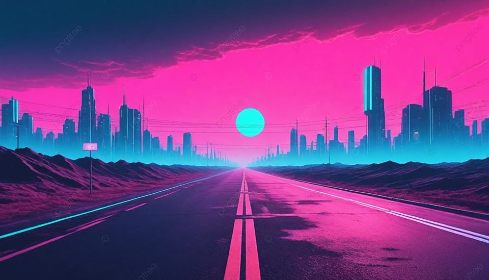 neon city road