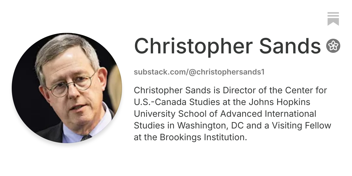 Christopher Sands | Substack