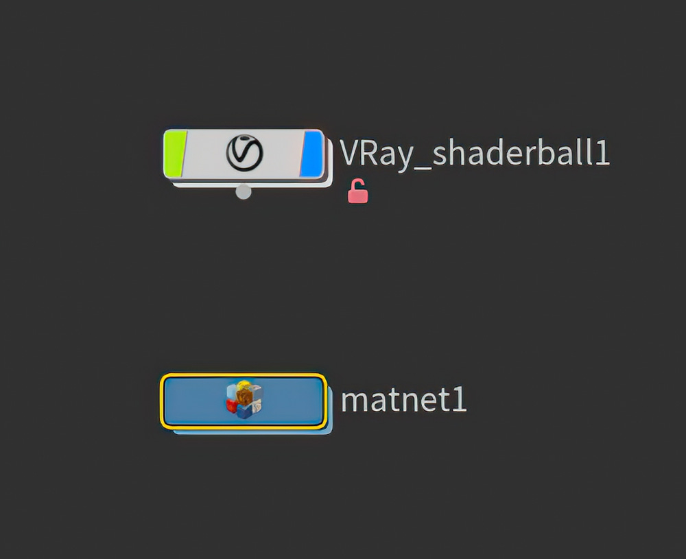 Create a new material network...