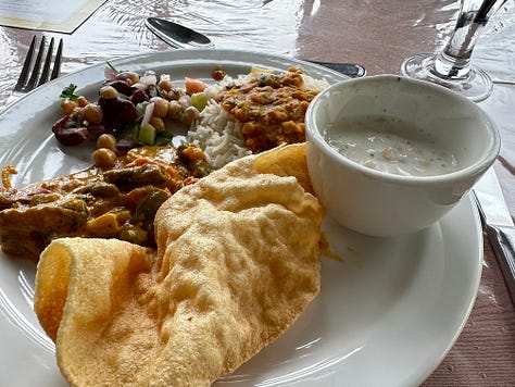 Beavertail, guacamole, tacos, nachos, vegetarian chicken and waffles, dosa, Park Distillery Bar, espresso vodka tasting, Indian buffet