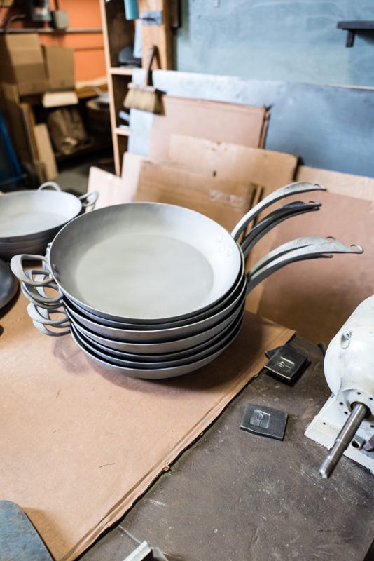 Some unfinished pans